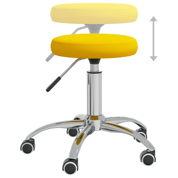 Massagepall senapsgul sammet