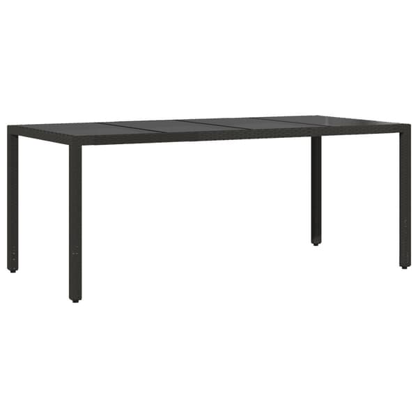 Trädgårdsmöbelset 9 pcs Svart konstrotting