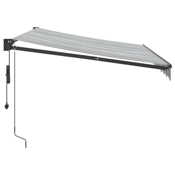 Markis infällbar antracit och vit 3x2,5 m tyg&aluminium