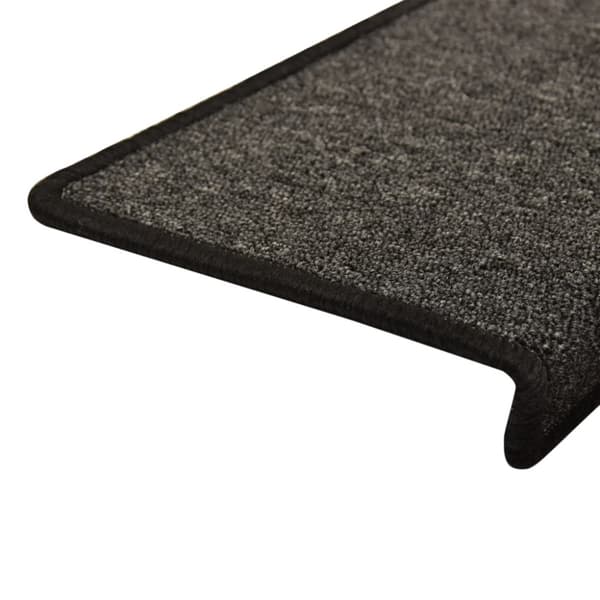 Trappmattor 15 st 65x21x4 cm antracit rektangulär kant