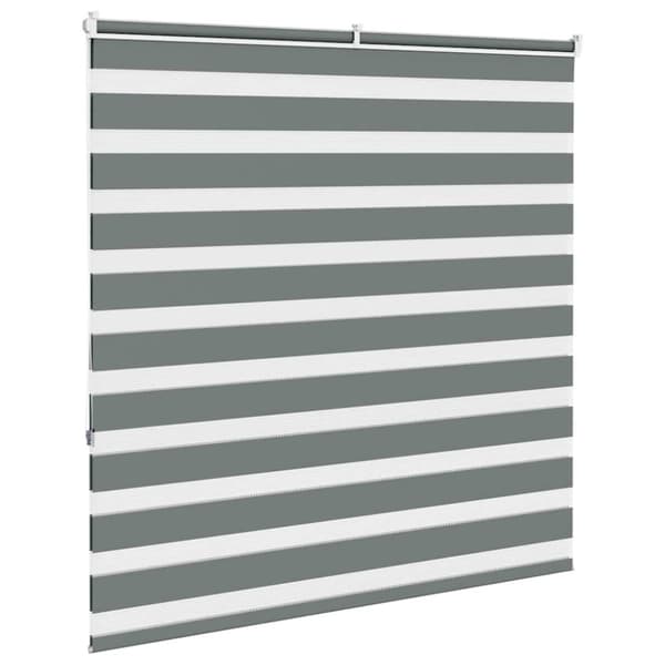 Rullgardin zebra mörkgrå 140x150 cm tyg bredd 135,9cm polyester