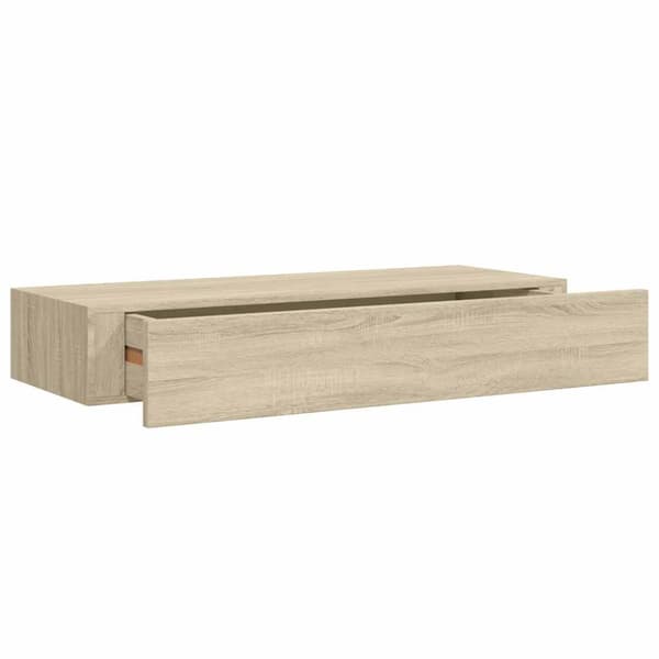 Väggmonterad låda 2 st ek 60x23,5x10 cm MDF