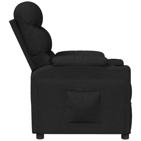 Reclinerfåtölj svart tyg