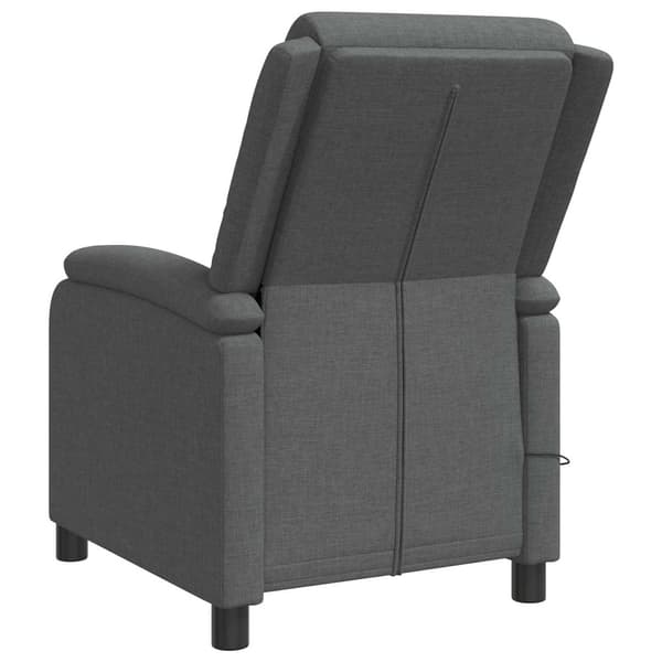 Massagefåtölj Mörkgrå Tyg
