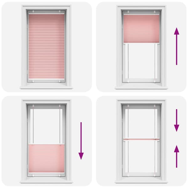Plisserad persienn rosa 80x100 cm tyg bredd 79,4 cm polyester