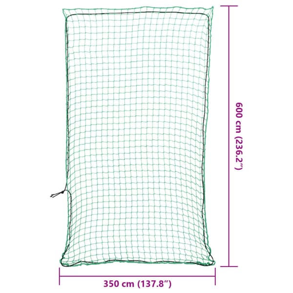 Lastnät med elastiskt rep grön 6x3,5 m PP