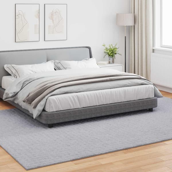 Områdesmattor Rektangulär SIROLO Grå 340 x 240 cm Polyester