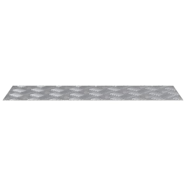 Trappsteg Rektangulär 4 pcs Silver 75 x 25 cm Aluminium