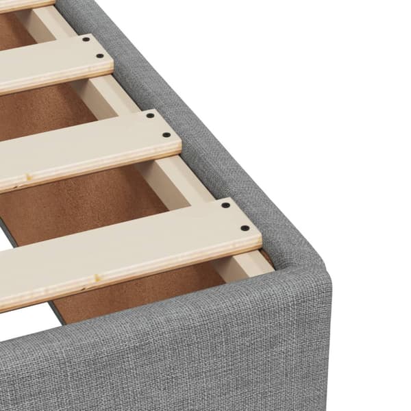 Ramsäng med madrass ljusgrå 100x200 cm tyg
