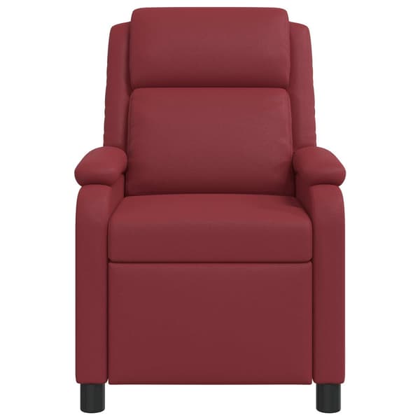 Massagefåtölj Vinröd Konstläder