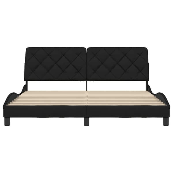 Bed Frame without Mattress Black 180x200 cm Fabric