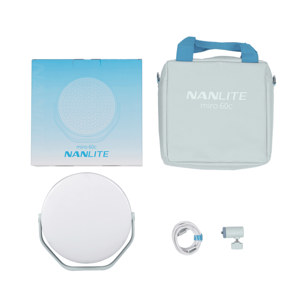 Nanlite Miro 60c LED Full-color Round Panel Light  (Mint Blue)