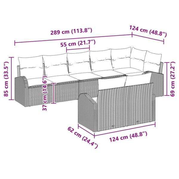 Trädgårdsoffset 8 pcs konstrotting