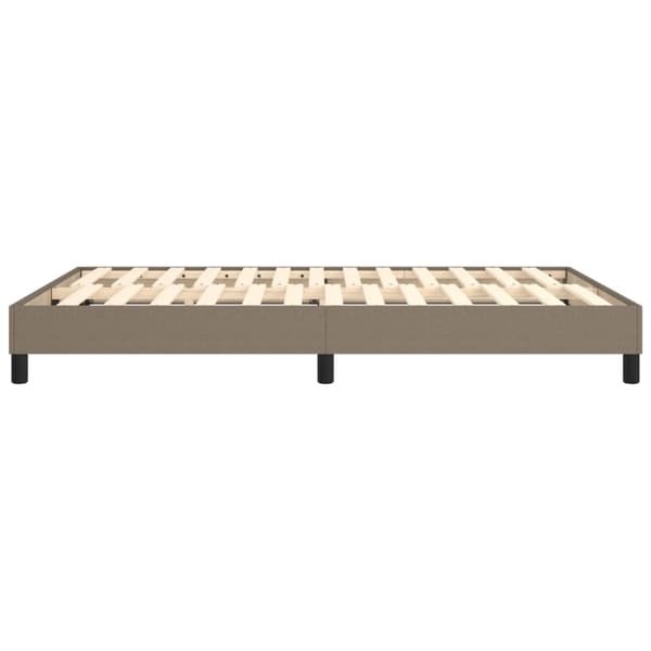 Boxspring-sängram taupe 140x200 cm tyg