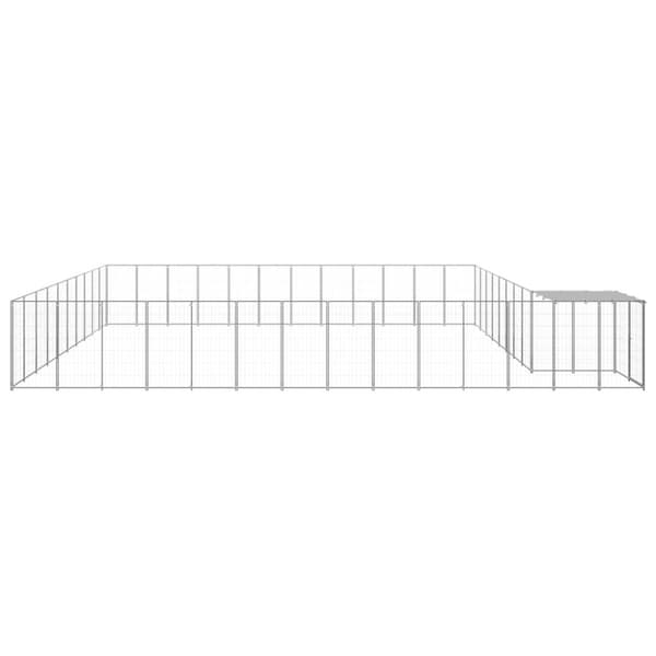 Hundgård silver 37,51 m² stål