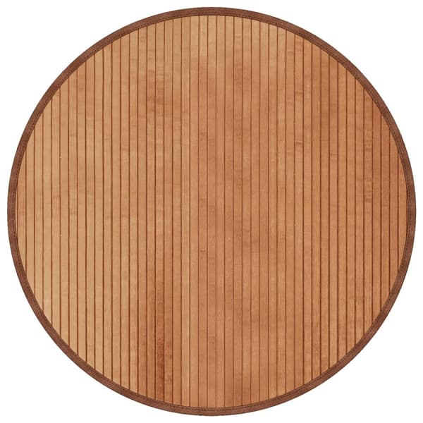 Matta rund natur 80 cm bambu