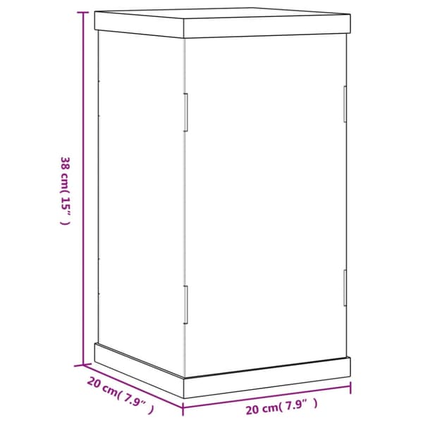 Akryllåda transparent 20x20x38 cm