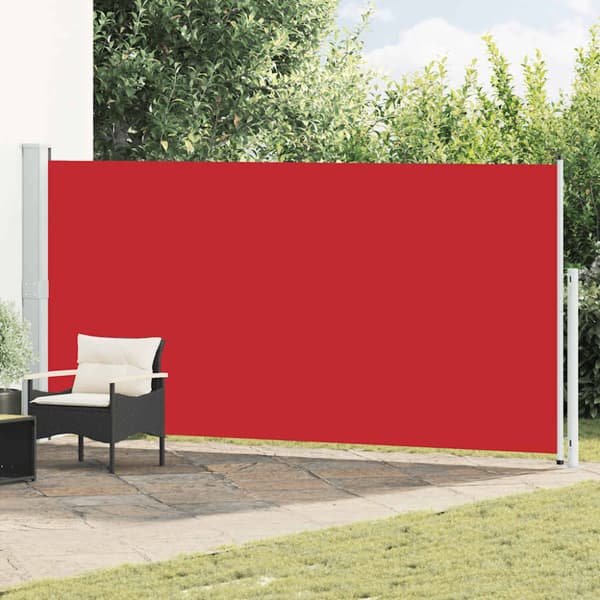 Infällbar sidomarkis 180x500 cm röd