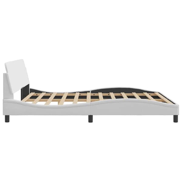 Bed Frame "Dover" White 183x213 cm Faux Leather