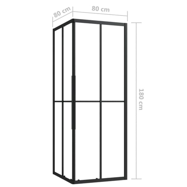 Duschvägg ESG 80x80x180 cm