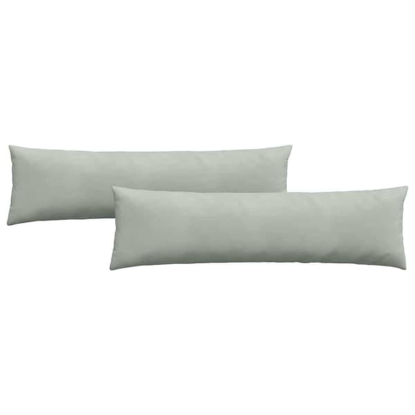 Sofakuddar 2 pcs Ljusgrå 145 x 40 cm Kordread tyg
