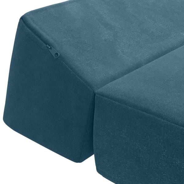Fällbar Soffbed Blå 120 x 60 x 49 cm Tyg