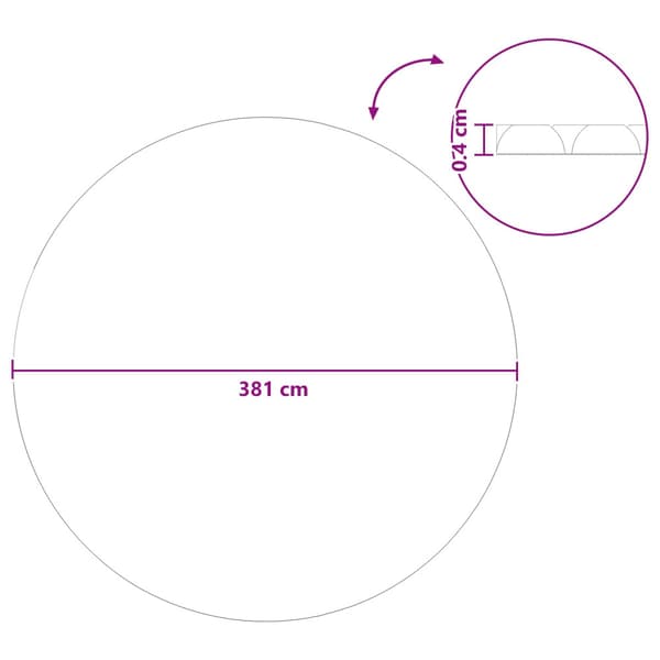 Poolöverdrag Extra Tung Blå 381 cm PE