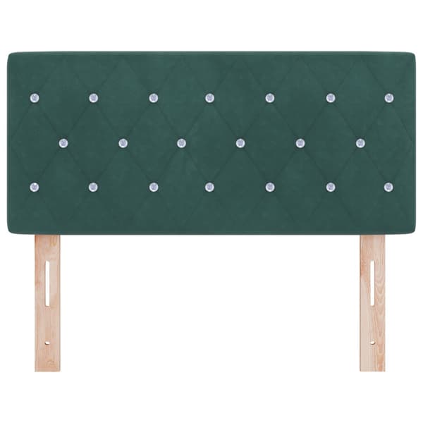 Huvudgavel Mörkgrön 90 cm Sammet