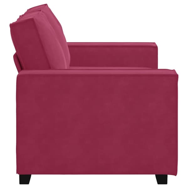 2-sitssoffa vinröd 160x78x84 cm sammet