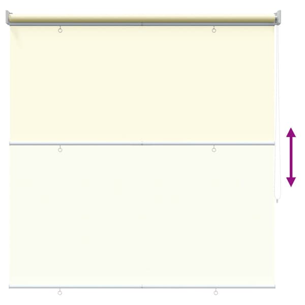 Rullgardin UV-skydd Gräddvit 100 x 230 cm Polyester