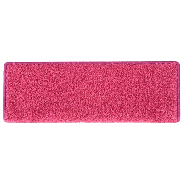 Trappmattor 15 st 65x21x4 cm rosa rektangulär kant