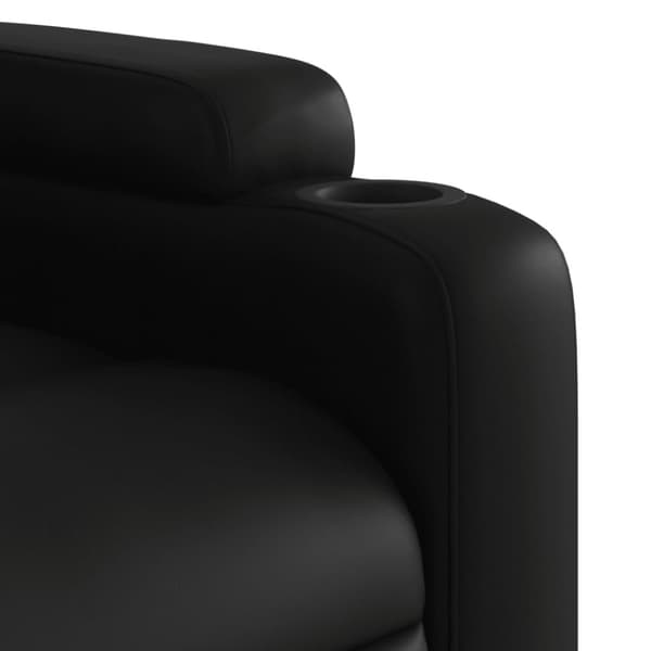 Massagefåtölj svart konstläder