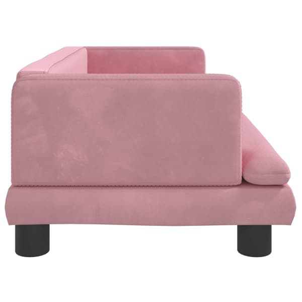 Hundbädd rosa 80x45x30 cm sammet