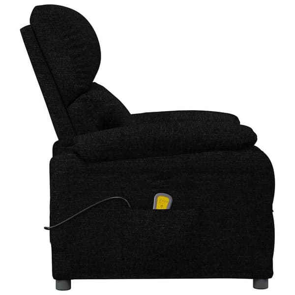 Massagefåtölj svart tyg