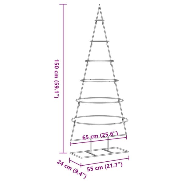 | Metall julgran | med stativ 150 cm Pulverlackerad stål