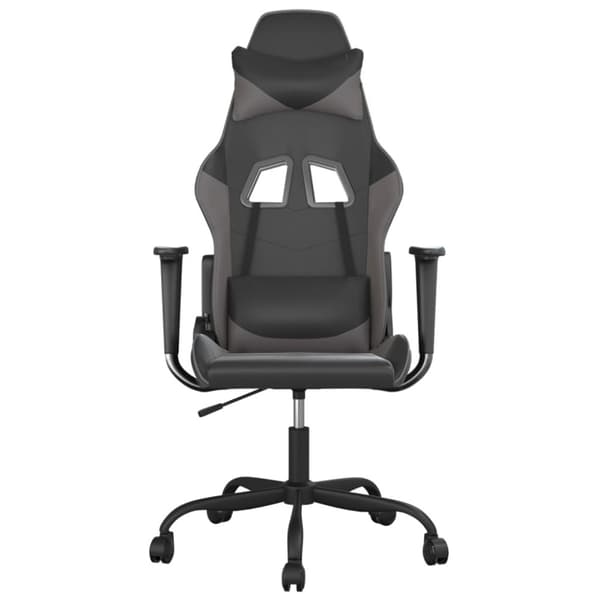 Gamingstol svart och grå konstläder
