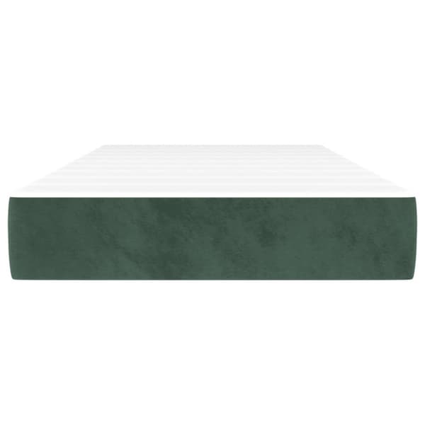 Pocketresårmadrass medium mörkgrön 80x210x20 cm sammet