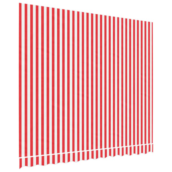 Markisväv röd och vit randig 3x2,5 m
