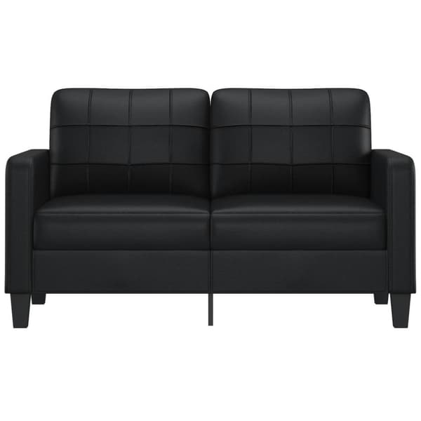 2-sitssoffa svart 140 cm konstläder