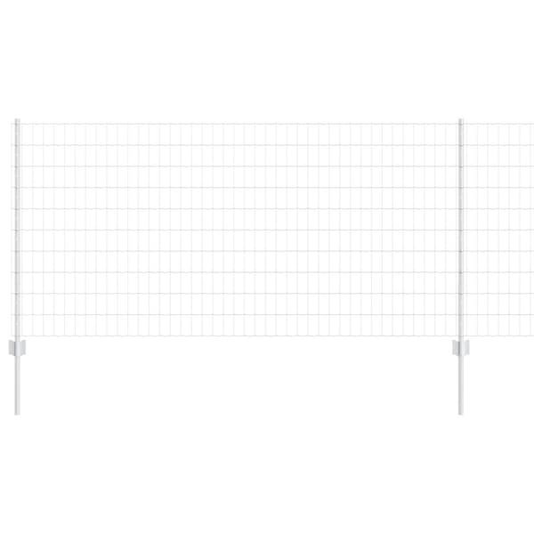 Stängsel med stolpe Silver 1 x 25 m Stål