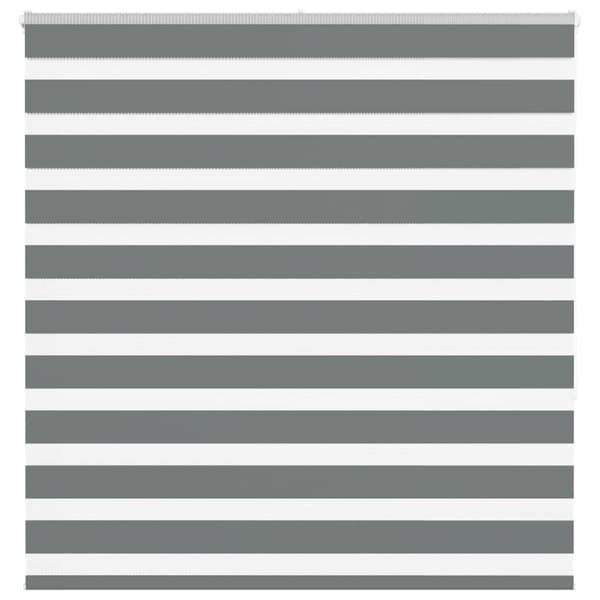 Rullgardin zebra mörkgrå 140x150 cm tyg bredd 135,9cm polyester