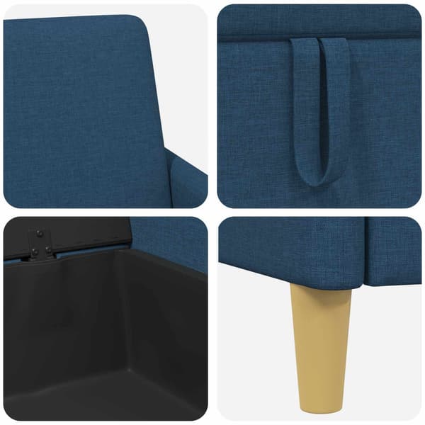 Soffa med förvaring Blå 72 x 78 x 87 cm Polyester