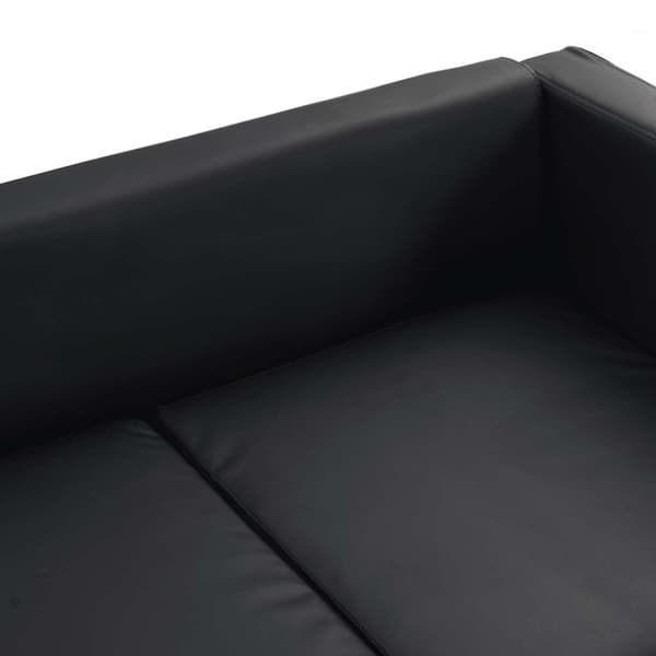 Soffa 2-sits konstläder svart