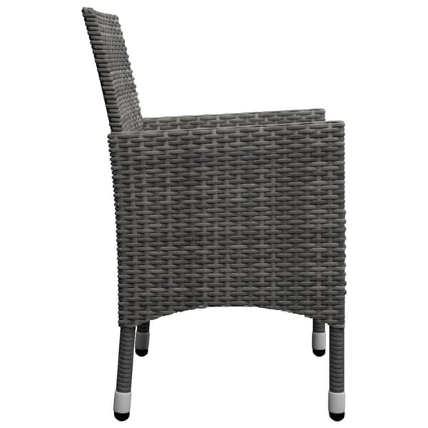 Matgrupp för trädgården 7 delar grå