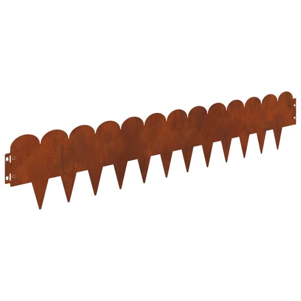 Kant för gräsmatta 20 pcs 103 x 20 cm Stål Rostig