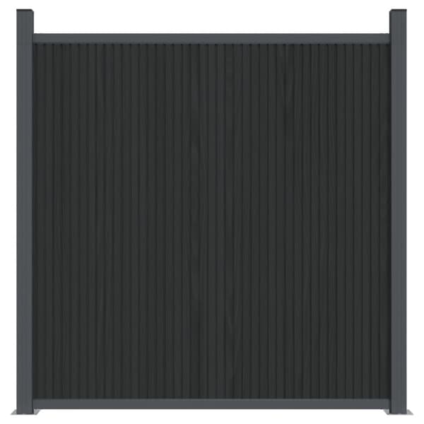 Staketpanel grå 872x186 cm WPC