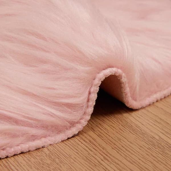 Fuskfäll matta TAFALLA Rosa 60 x 90 cm Polyester