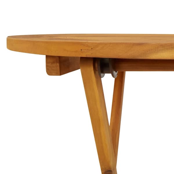 Hopfällbart trädgårdsbord 70 cm massivt akaciaträ