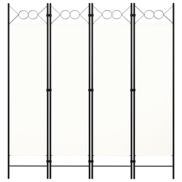 Rumsavdelare 4 paneler vit 160x180 cm