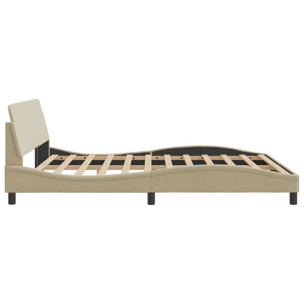 Bed Frame "Dover" Cream 180x200 cm Fabric